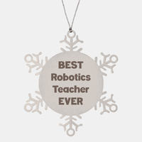 Load image into Gallery viewer, Best Robotics Teacher Ever Ornament Gift Stainless Steel Snowflake Ornament Christmas – front view

