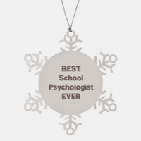 Load image into Gallery viewer, Best School Psychologist Ever Ornament Gift Stainless Steel Snowflake Ornament Christmas – front view
