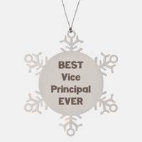 Load image into Gallery viewer, Best Vice Principal Ever Ornament Gift Stainless Steel Snowflake Ornament Christmas – front view
