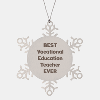Load image into Gallery viewer, Best Vocational Education Teacher Ever Ornament Gift Stainless Steel Snowflake Ornament Christmas – front view
