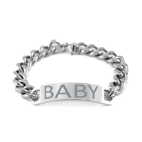 Load image into Gallery viewer, Baby Cuban Link Bracelet, Valentines Bracelet, Anniversary Bracelet, Husband Bracelet – front view
