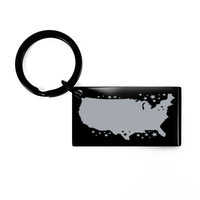Load image into Gallery viewer, Land That I Love Keychain, Map of USA Key Chain, American Keychain – front view
