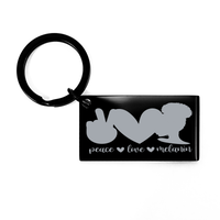 Load image into Gallery viewer, Peace Love Melanin KeyChain, African American Key Chain – front view
