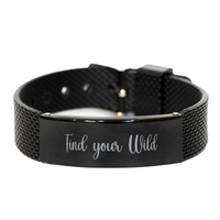 Load image into Gallery viewer, Find your wild Mantra Bracelet,  Bracelet for Men – front view
