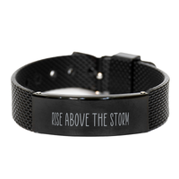 Load image into Gallery viewer, Motivation Rise above the storm Bracelet, Inspirational Bracelet for Him – front view
