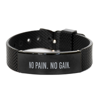 Load image into Gallery viewer, No pain no gain Bracelet, Encouragement Bracelet for Him – front view
