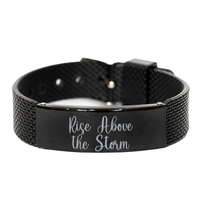 Load image into Gallery viewer, Rise above the storm Inspirational Bracelet,  Bracelet for Men – front view
