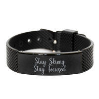 Load image into Gallery viewer, Stay strong stay focused Graduation Bracelet,  Bracelet for Him – front view
