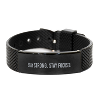 Load image into Gallery viewer, Stay strong stay focused Bracelet, Graduate Bracelet for Him – front view
