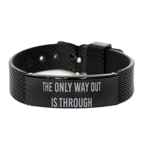 Load image into Gallery viewer, The only way out is through Bracelet,  Bracelet for Men – front view
