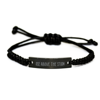 Load image into Gallery viewer, Motivation Rise above the storm Bracelet, Inspirational Mantra Bracelet for Him – front view
