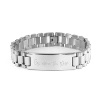 Load image into Gallery viewer, Rise above the storm Encouragement Bracelet, Mantra Stainless Steel Bracelet for Him – front view
