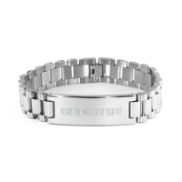 Load image into Gallery viewer, You are the master of your fate Bracelet, Mantra Stainless Steel Bracelet for Him – front view
