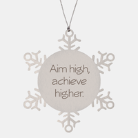 Load image into Gallery viewer, Coworker Christmas Ornament Colleague Christmas Gifts Aim high achieve higher Ornament Appreciation for Him Her Stainless Steel – front view
