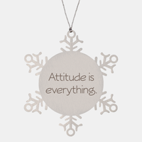 Load image into Gallery viewer, Coworker Christmas Ornament Colleague Christmas Gifts Attitude is everything Ornament Appreciation for Him Her Stainless Steel – front view
