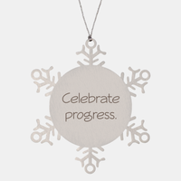 Load image into Gallery viewer, Coworker Christmas Ornament Colleague Christmas Gifts Celebrate progress Ornament Appreciation for Him Her Stainless Steel – front view
