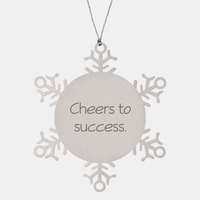 Load image into Gallery viewer, Coworker Christmas Ornament Colleague Christmas Gifts Cheers to success Ornament Appreciation for Him Her Stainless Steel – front view
