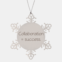 Load image into Gallery viewer, Coworker Christmas Ornament Colleague Christmas Gifts Collaboration = success Ornament Appreciation for Him Her Stainless Steel – front view
