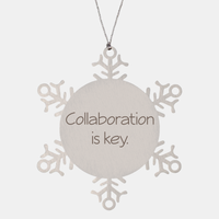 Load image into Gallery viewer, Coworker Christmas Ornament Colleague Christmas Gifts Collaboration is key Ornament Appreciation for Him Her Stainless Steel – front view
