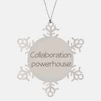 Load image into Gallery viewer, Coworker Christmas Ornament Colleague Christmas Gifts Collaboration powerhouse Ornament Appreciation for Him Her Stainless Steel – front view
