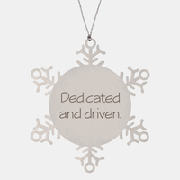 Load image into Gallery viewer, Coworker Christmas Ornament Colleague Christmas Gifts Dedicated and driven Ornament Appreciation for Him Her Stainless Steel – front view
