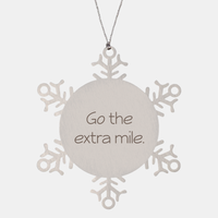 Load image into Gallery viewer, Coworker Christmas Ornament Colleague Christmas Gifts Go the extra mile Ornament Appreciation for Him Her Stainless Steel – front view
