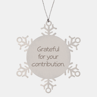 Load image into Gallery viewer, Coworker Christmas Ornament Colleague Christmas Gifts Grateful for your contribution Ornament Appreciation for Him Her Stainless Steel – front view
