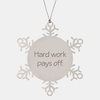 Load image into Gallery viewer, Coworker Christmas Ornament Colleague Christmas Gifts Hard work pays off Ornament Appreciation for Him Her Stainless Steel – front view
