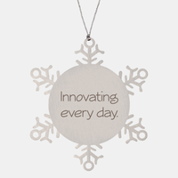 Load image into Gallery viewer, Coworker Christmas Ornament Colleague Christmas Gifts Innovating every day Ornament Appreciation for Him Her Stainless Steel – front view
