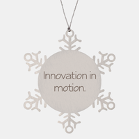 Load image into Gallery viewer, Coworker Christmas Ornament Colleague Christmas Gifts Innovation in motion Ornament Appreciation for Him Her Stainless Steel – front view
