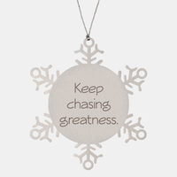 Load image into Gallery viewer, Coworker Christmas Ornament Colleague Christmas Gifts Keep chasing greatness Ornament Appreciation for Him Her Stainless Steel – front view
