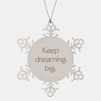 Load image into Gallery viewer, Coworker Christmas Ornament Colleague Christmas Gifts Keep dreaming big Ornament Appreciation for Him Her Stainless Steel – front view
