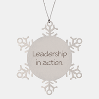 Load image into Gallery viewer, Coworker Christmas Ornament Colleague Christmas Gifts Leadership in action Ornament Appreciation for Him Her Stainless Steel – front view
