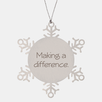 Load image into Gallery viewer, Coworker Christmas Ornament Colleague Christmas Gifts Making a difference Ornament Appreciation for Him Her Stainless Steel – front view
