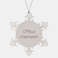 Load image into Gallery viewer, Coworker Christmas Ornament Colleague Christmas Gifts Office champion Ornament Appreciation for Him Her Stainless Steel – front view
