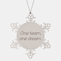 Load image into Gallery viewer, Coworker Christmas Ornament Colleague Christmas Gifts One team one dream Ornament Appreciation for Him Her Stainless Steel – front view
