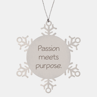 Load image into Gallery viewer, Coworker Christmas Ornament Colleague Christmas Gifts Passion meets purpose Ornament Appreciation for Him Her Stainless Steel – front view
