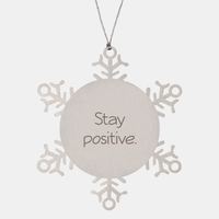 Load image into Gallery viewer, Coworker Christmas Ornament Colleague Christmas Gifts Stay positive Ornament Appreciation for Him Her Stainless Steel – front view
