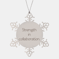 Load image into Gallery viewer, Coworker Christmas Ornament Colleague Christmas Gifts Strength in collaboration Ornament Appreciation for Him Her Stainless Steel – front view

