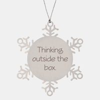 Load image into Gallery viewer, Coworker Christmas Ornament Colleague Christmas Gifts Thinking outside the box Ornament Appreciation for Him Her Stainless Steel – front view
