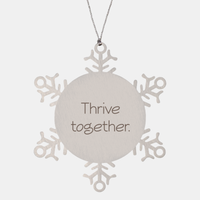 Load image into Gallery viewer, Coworker Christmas Ornament Colleague Christmas Gifts Thrive together Ornament Appreciation for Him Her Stainless Steel – front view
