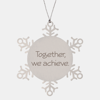 Load image into Gallery viewer, Coworker Christmas Ornament Colleague Christmas Gifts Together we achieve Ornament Appreciation for Him Her Stainless Steel – front view
