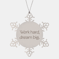 Load image into Gallery viewer, Coworker Christmas Ornament Colleague Christmas Gifts Work hard dream big Ornament Appreciation for Him Her Stainless Steel – front view
