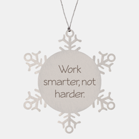 Load image into Gallery viewer, Coworker Christmas Ornament Colleague Christmas Gifts Work smarter not harder Ornament Appreciation for Him Her Stainless Steel – front view
