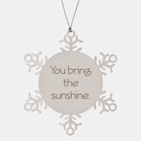 Load image into Gallery viewer, Coworker Christmas Ornament Colleague Christmas Gifts You bring the sunshine Ornament Appreciation for Him Her Stainless Steel – front view
