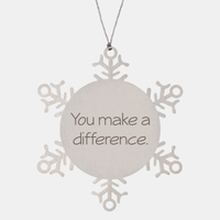 Load image into Gallery viewer, Coworker Christmas Ornament Colleague Christmas Gifts You make a difference Ornament Appreciation for Him Her Stainless Steel – front view

