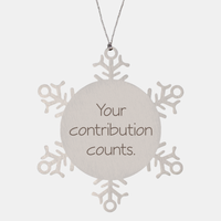 Load image into Gallery viewer, Coworker Christmas Ornament Colleague Christmas Gifts Your contribution counts Ornament Appreciation for Him Her Stainless Steel – front view
