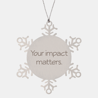 Load image into Gallery viewer, Coworker Christmas Ornament Colleague Christmas Gifts Your impact matters Ornament Appreciation for Him Her Stainless Steel – front view
