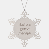 Load image into Gallery viewer, Coworker Christmas Ornament Colleague Christmas Gifts Youre a game changer Ornament Appreciation for Him Her Stainless Steel – front view
