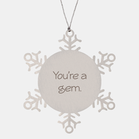 Load image into Gallery viewer, Coworker Christmas Ornament Colleague Christmas Gifts Youre a gem Ornament Appreciation for Him Her Stainless Steel – front view
